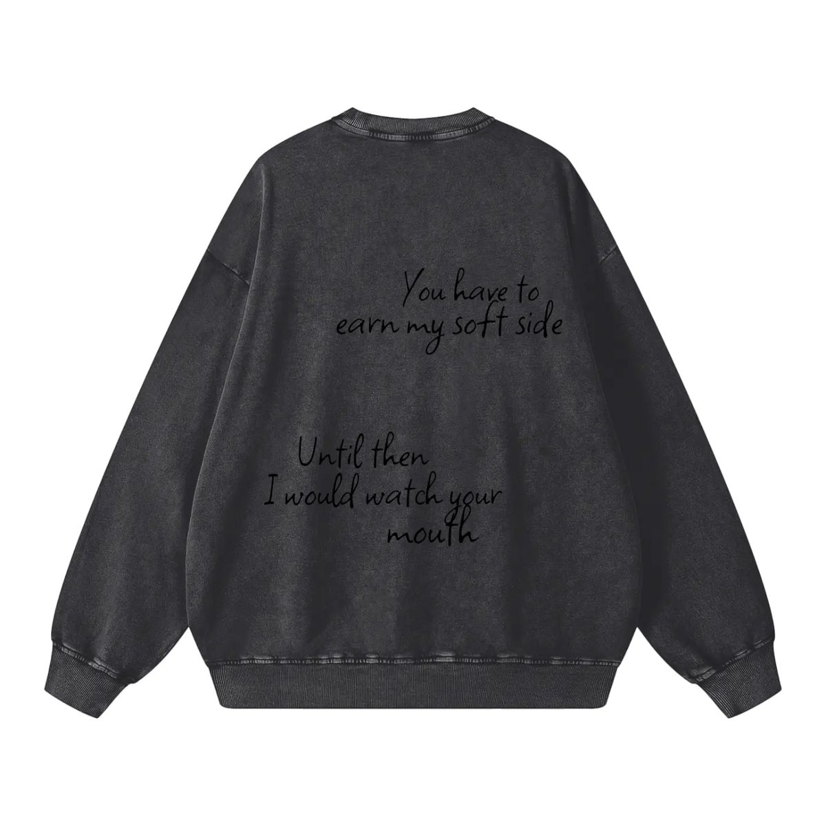 "Baddie" Oversized Sweatshirt - Soft Static