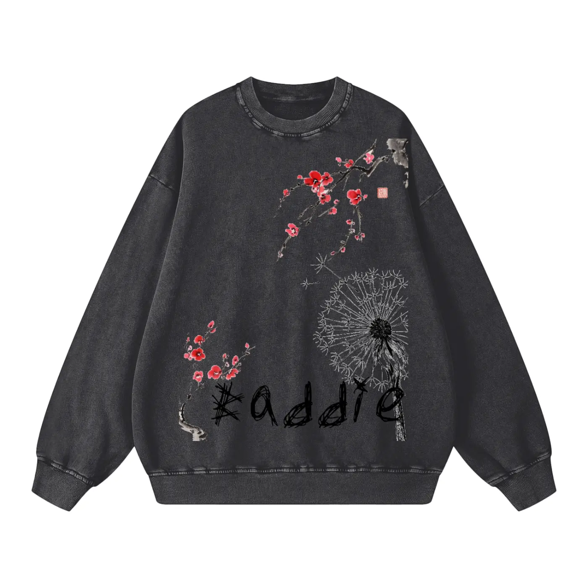 "Baddie" Oversized Sweatshirt - Soft Static