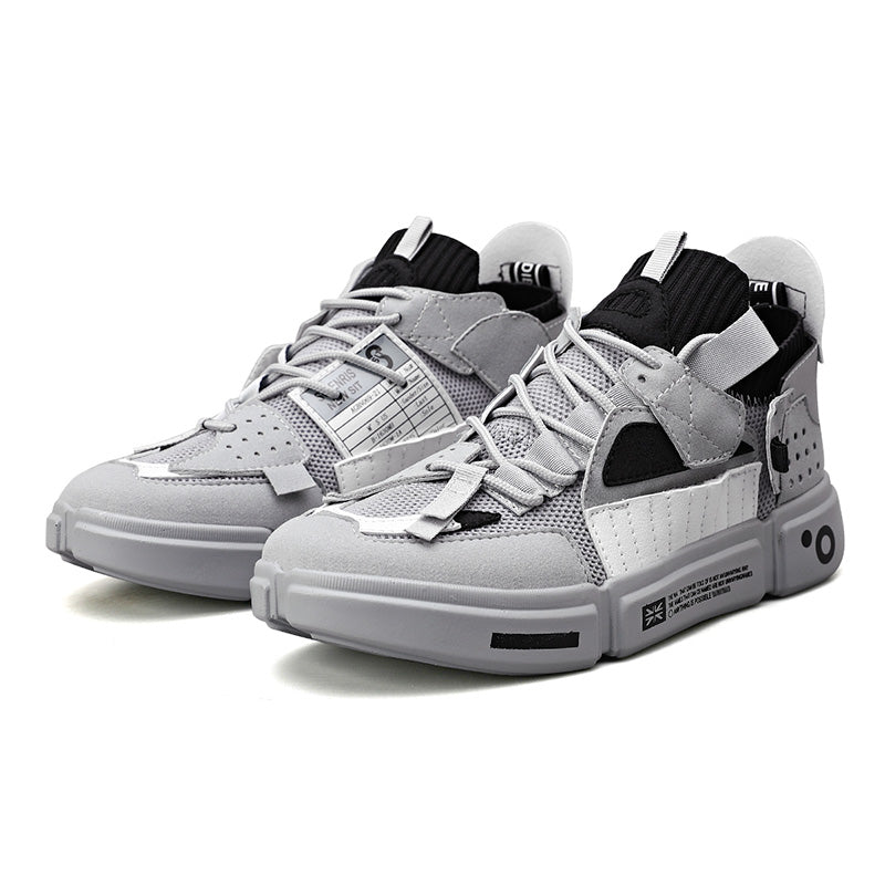 Patchwork Knit Running Sneakers – Cushioned Comfort - Soft Static