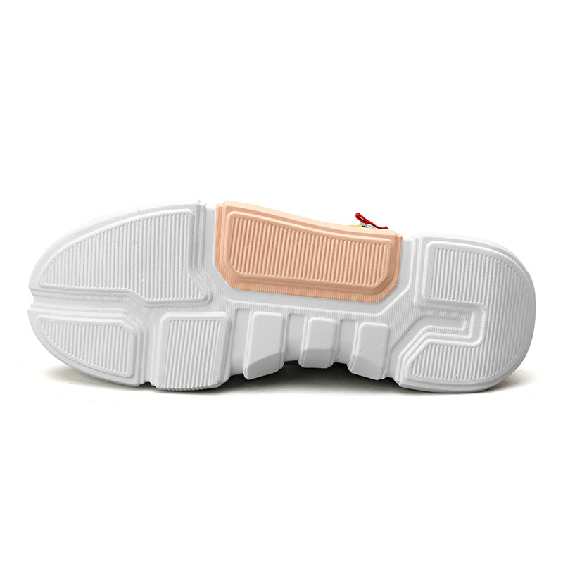 Patchwork Knit Running Sneakers – Cushioned Comfort - Soft Static