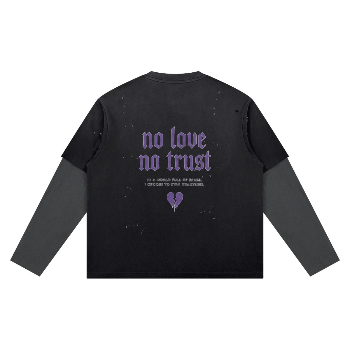 Unisex Vintage Wash Distressed Layer T-Shirt