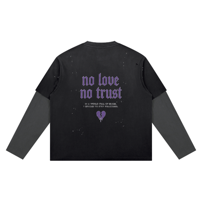 Unisex Vintage Wash Distressed Layer T-Shirt