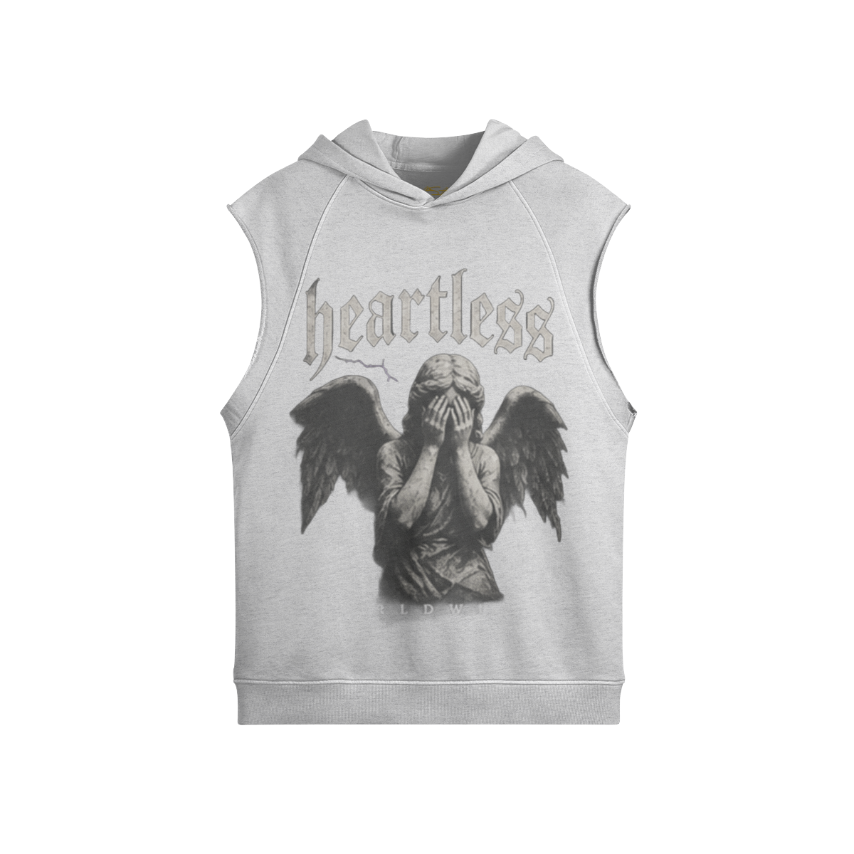 Women’s No Love No Trust Sleeveless Hoodie - Soft Static