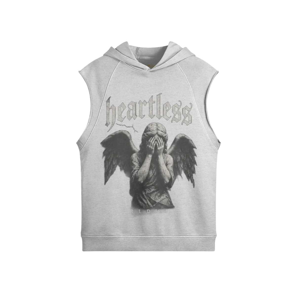 Women’s No Love No Trust Sleeveless Hoodie - Soft Static