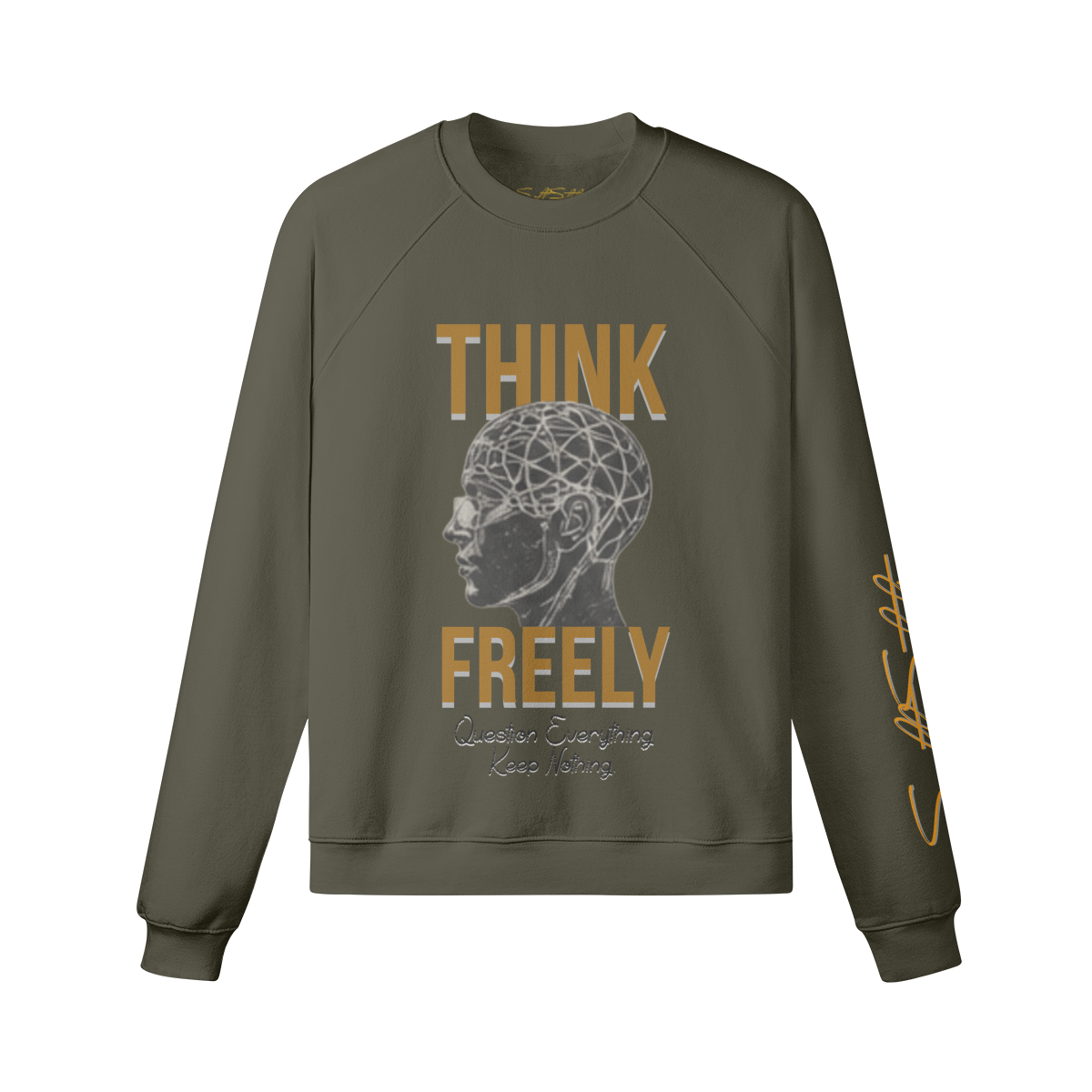 Cozy Fleece Crewneck Pullover – Soft Brushed Interior - Soft Static