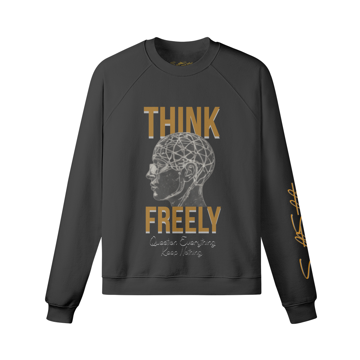 Cozy Fleece Crewneck Pullover – Soft Brushed Interior - Soft Static