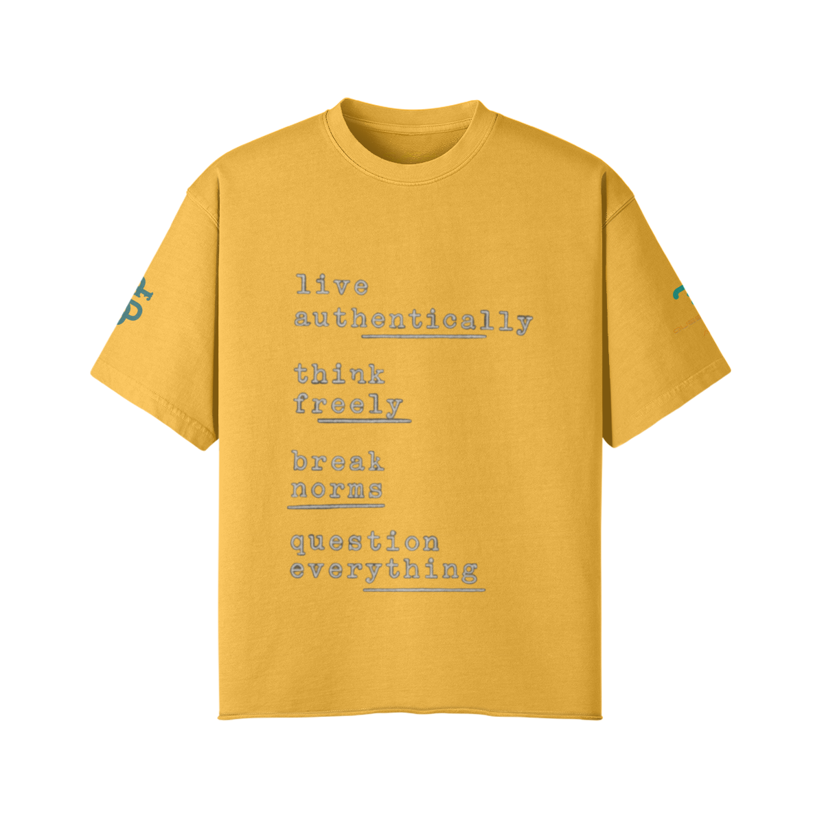 Vintage Oversized Raw Hem T-Shirt – 100% Cotton - Soft Static