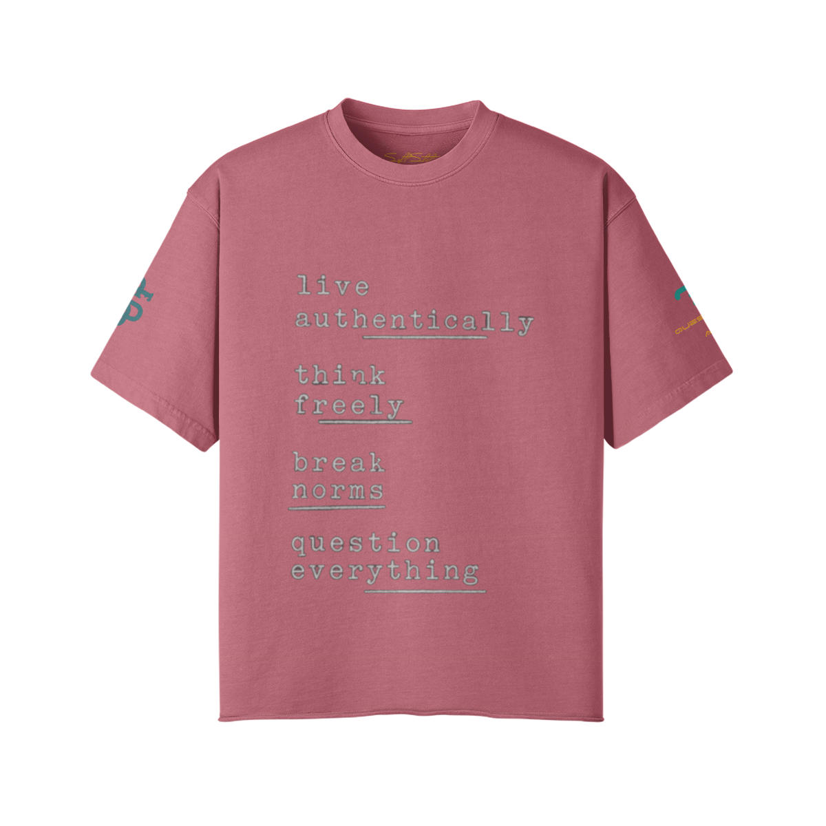 Vintage Oversized Raw Hem T-Shirt – 100% Cotton - Soft Static