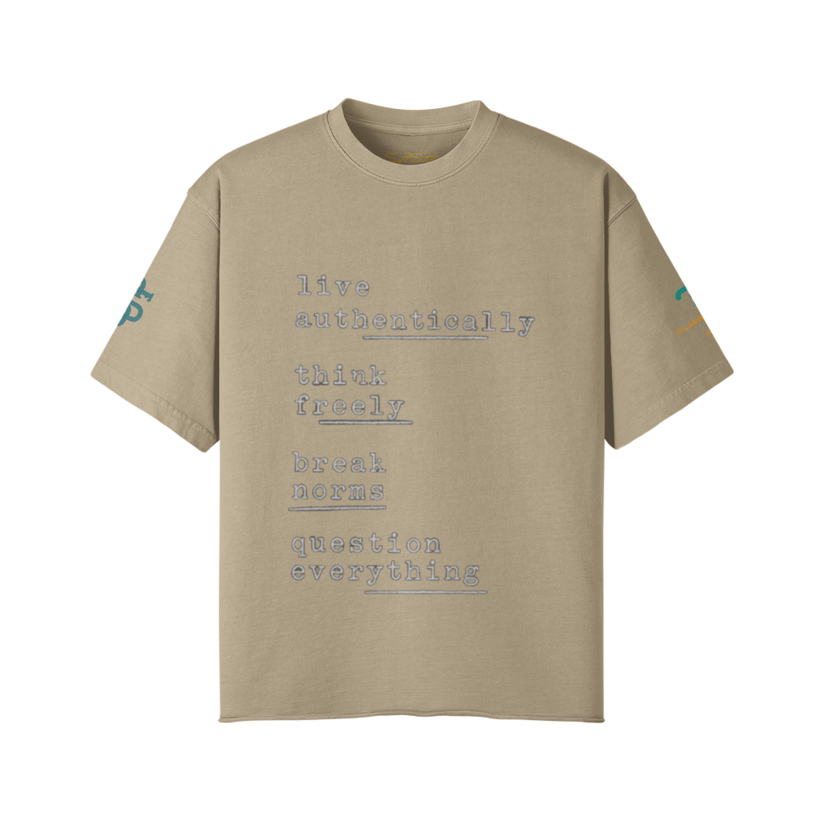 Vintage Oversized Raw Hem T-Shirt – 100% Cotton - Soft Static