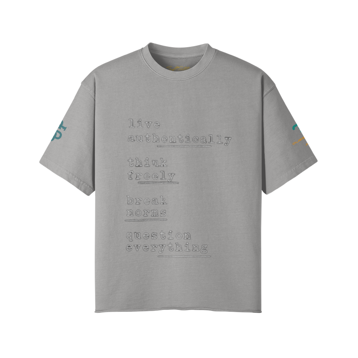 Vintage Oversized Raw Hem T-Shirt – 100% Cotton - Soft Static